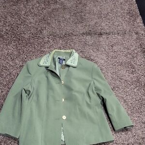 Bob Mackie Green Blazer Timeless Design